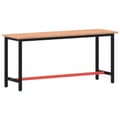 Miniatyrbilde 1 av 9: vidaXL Arbeidsbenk 180x55x81,5 cm heltre bøk og metall
