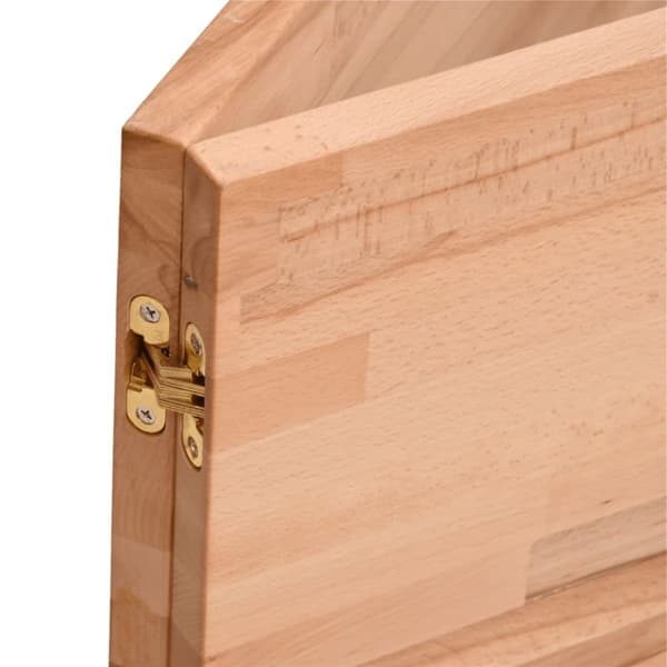 vidaXL Arbeidsbenk 220x55x81,5 cm heltre bøk og metall