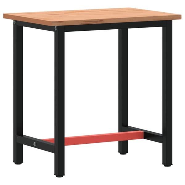 vidaXL Työpenkki 80x55x81,5 cm täysi pyökki ja metalli