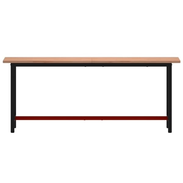 vidaXL arbejdsbænk 200x55x81,5 cm massivt bøgetræ og metal