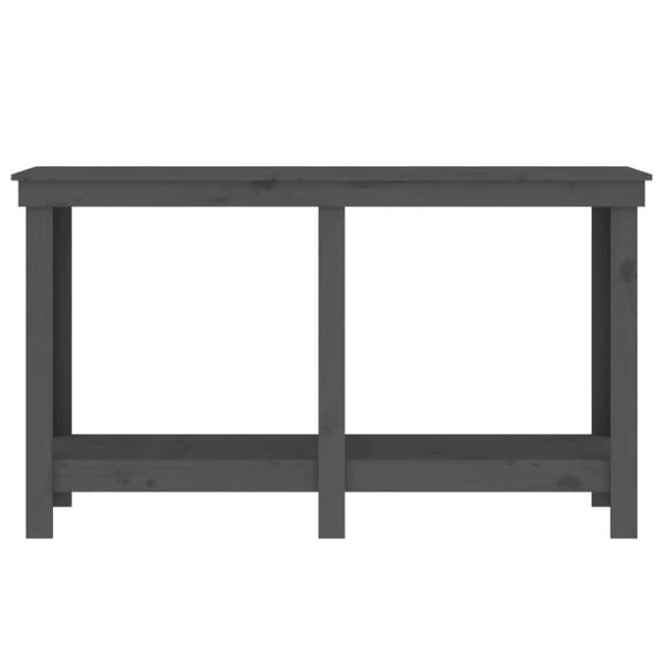 vidaXL arbejdsbord 140x50x80 cm massivt fyrretræ grå -  Arbejdsbænke