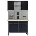 Miniatyrbillede 3 af 8: The Living Store arbejdsbænk med 3 vægpaneler og 1 skab -  Arbejdsbænke