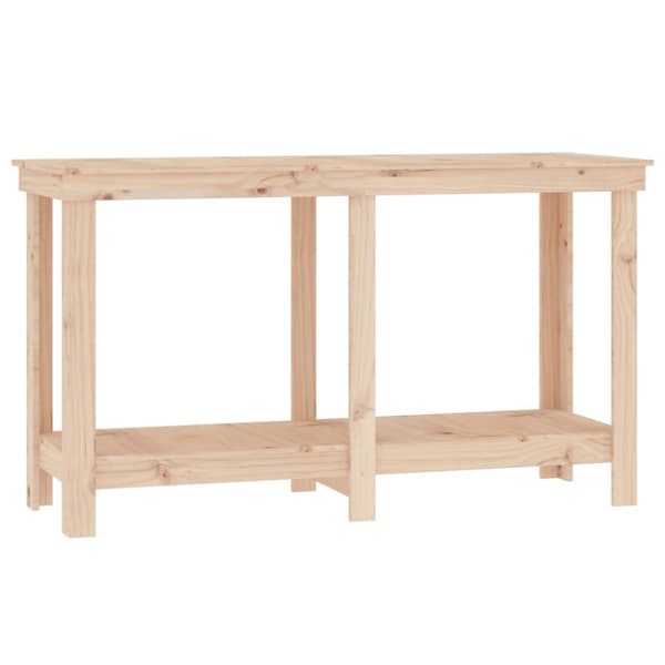 The Living Store arbejdsbord 140x50x80 cm massivt fyrretræ - Arbejdsbænke