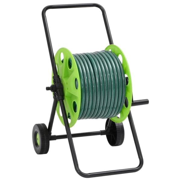 vidaXL Letkukelakärry vihreä letkuliitinsarjalla 0,75" 20 m PVC