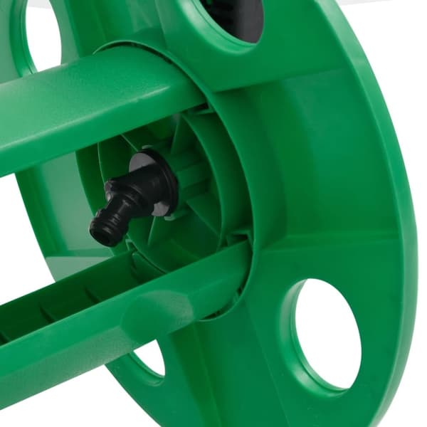 vidaXL slangetromle til 45 m 1/2" slange fritstående stål grøn
