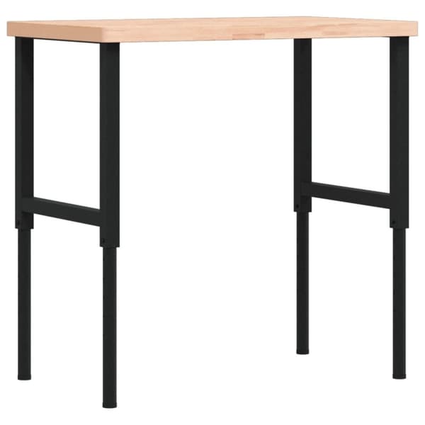 vidaXL Työpenkki 100x60x(73-99,5) cm täysi pyökki suorakaide