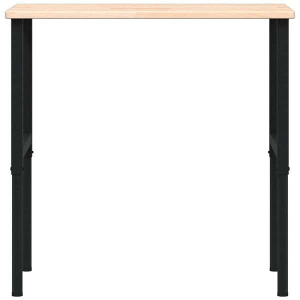 vidaXL Työpenkki 100x60x(71,5-98) cm täysi tammi suorakaide