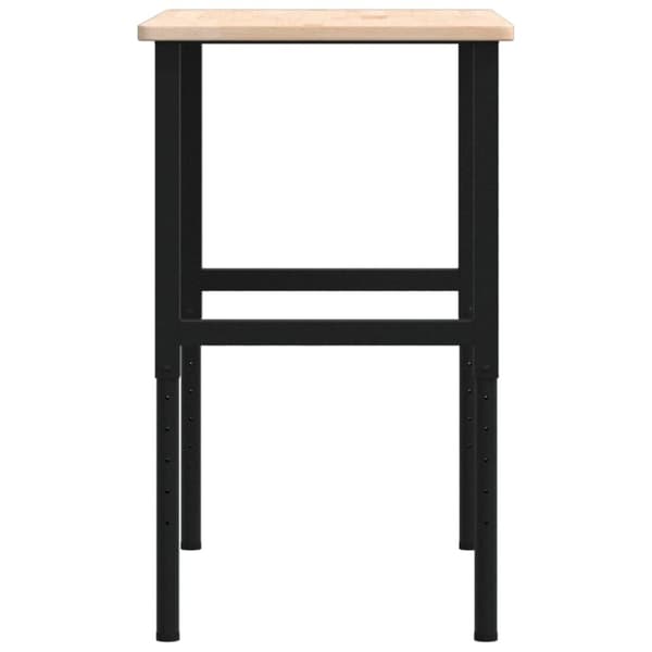vidaXL Työpenkki 100x60x(71,5-98) cm täysi tammi suorakaide