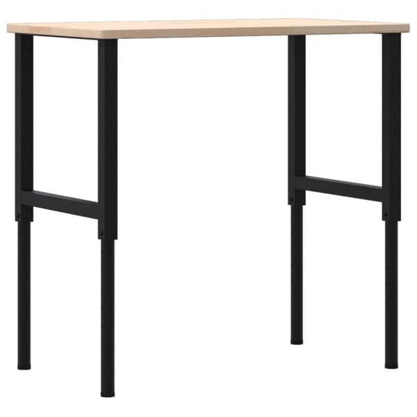 vidaXL Työpenkki 100x60x(71,5-98) cm täysi tammi suorakaide