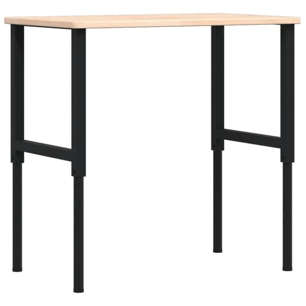 vidaXL Työpenkki 100x60x(71,5-98) cm täysi tammi suorakaide