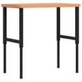Miniatyrbilde 3 av 11: vidaXL Arbeidsbenk 100x60x(73-99,5) cm heltre bøk rektangulær
