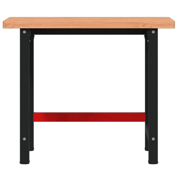vidaXL arbejdsbænk 100x60x83 cm massivt bøgetræ rektangulær