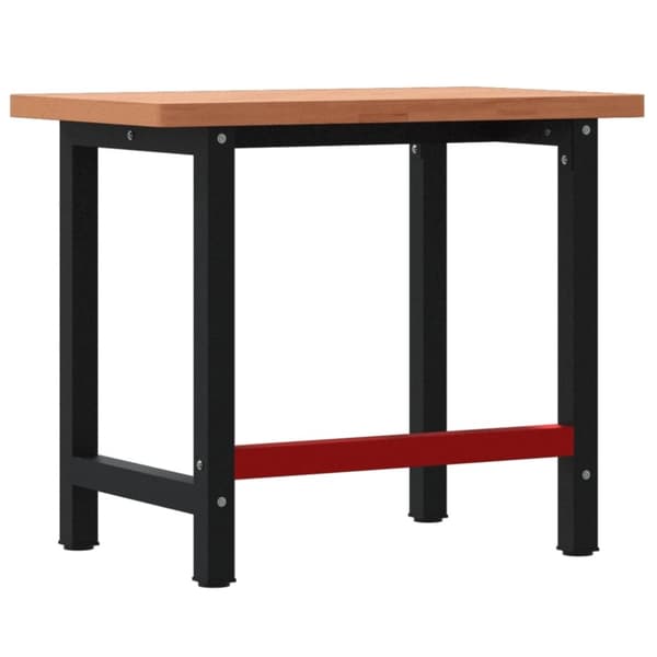 vidaXL arbejdsbænk 100x60x83 cm massivt bøgetræ rektangulær