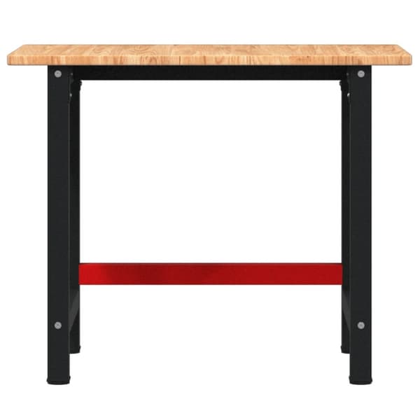 vidaXL arbejdsbænk 100x60x81,5 cm massivt egetræ rektangulær lysebrun