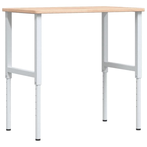 vidaXL arbejdsbænk 100x60x(71,5-98) cm massivt egetræ rektangulær