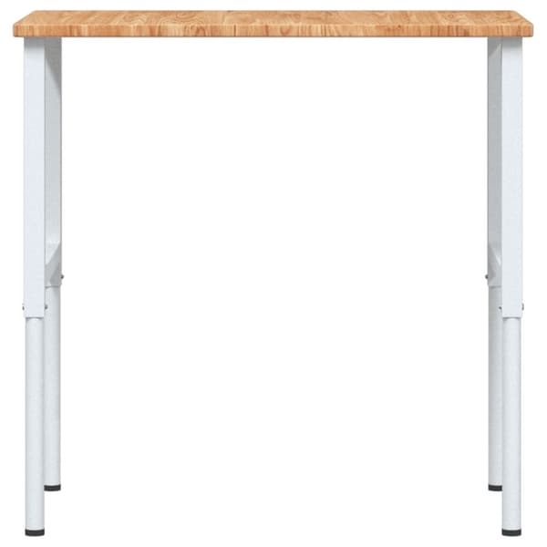 vidaXL arbejdsbænk 100x60x(71,5-98) cm massivt egetræ rektangulær