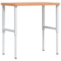 Miniatyrbilde 3 av 11: vidaXL Arbeidsbenk 100x60x(73-99,5) cm heltre bøk rektangulær