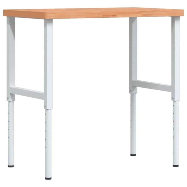 vidaXL Arbeidsbenk 100x60x(73-99,5) cm heltre bøk rektangulær