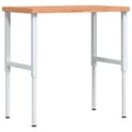 Miniatyrbilde 8 av 11: vidaXL Arbeidsbenk 100x60x(73-99,5) cm heltre bøk rektangulær