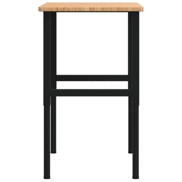 vidaXL Arbetsbänk ljusbrun 100x60x(71,5-98) cm massiv ek rektangulär