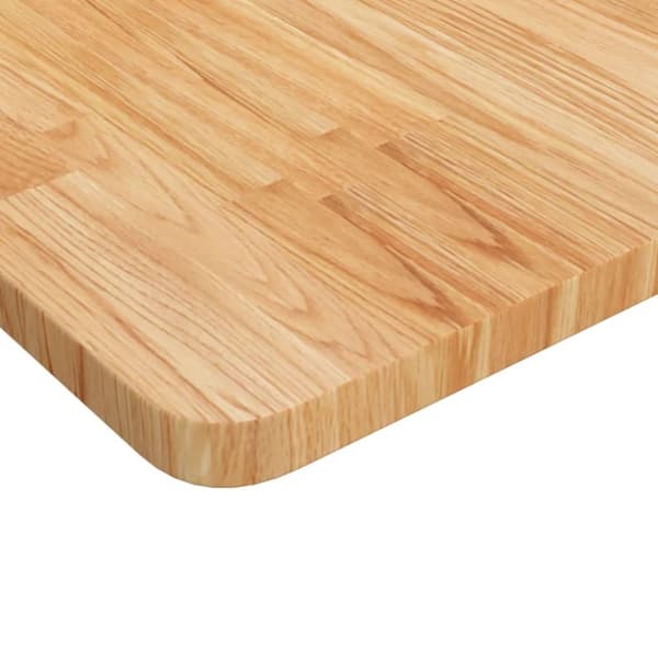 vidaXL Arbetsbänk ljusbrun 100x60x(71,5-98) cm massiv ek rektangulär