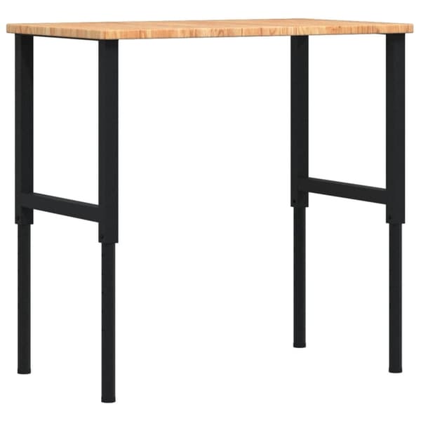 vidaXL Arbetsbänk ljusbrun 100x60x(71,5-98) cm massiv ek rektangulär