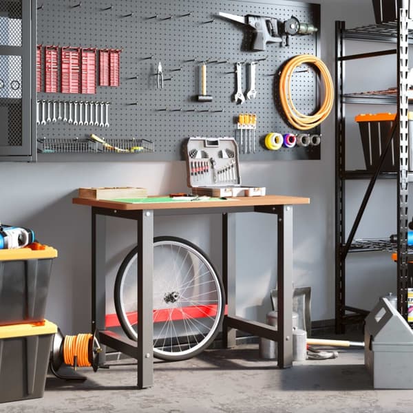 vidaXL Arbeidsbenk 100x60x81,5 cm heltre bøk rektangulær