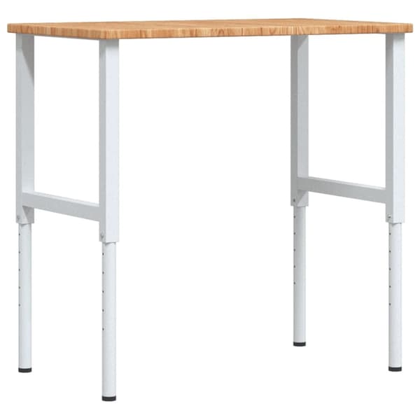 vidaXL Arbetsbänk ljusbrun 100x60x(71,5-98) cm massiv ek rektangulär