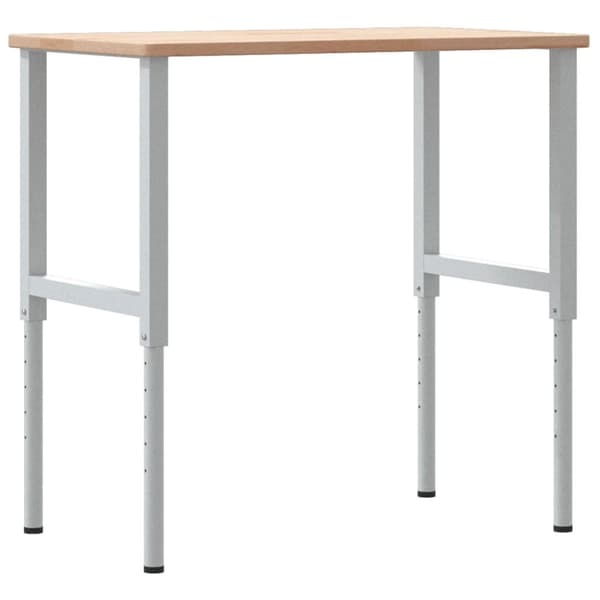 vidaXL Arbetsbänk 100x60x(71,5-98) cm massiv ek rektangulär