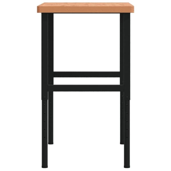 vidaXL arbejdsbænk 100x60x(73-99,5) cm massivt bøgetræ rektangulær