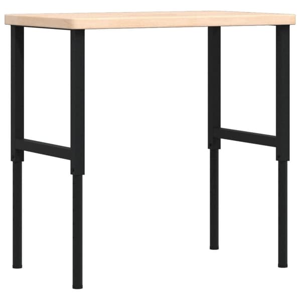 vidaXL Työpenkki 100x60x(73-99,5) cm täysi tammi suorakaide