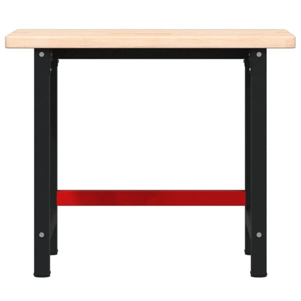 vidaXL arbejdsbænk 100x60x83 cm massivt egetræ rektangulær