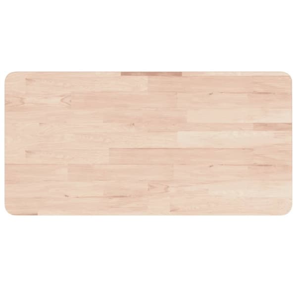vidaXL arbejdsbænk 100x60x83 cm massivt egetræ rektangulær