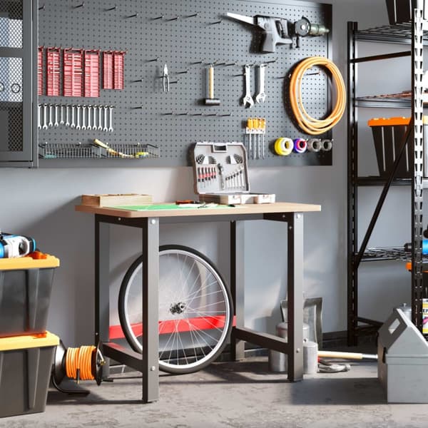 vidaXL Arbeidsbenk 100x60x81,5 cm heltre bøk rektangulær