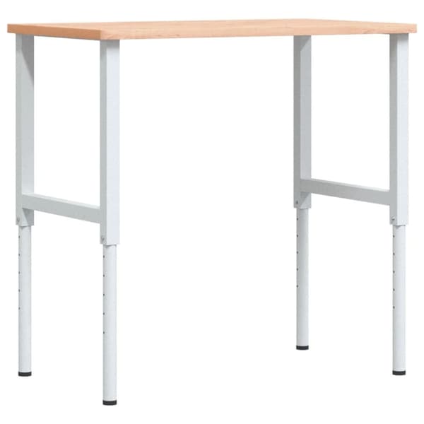 vidaXL arbejdsbænk 100x60x(71,5-98) cm massivt bøgetræ rektangulær