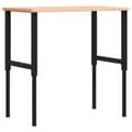 Miniatyrbilde 3 av 11: vidaXL Arbeidsbenk 100x60x(71,5-98) cm heltre bøk rektangulær