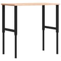 Miniatyrbilde 8 av 11: vidaXL Arbeidsbenk 100x60x(71,5-98) cm heltre bøk rektangulær