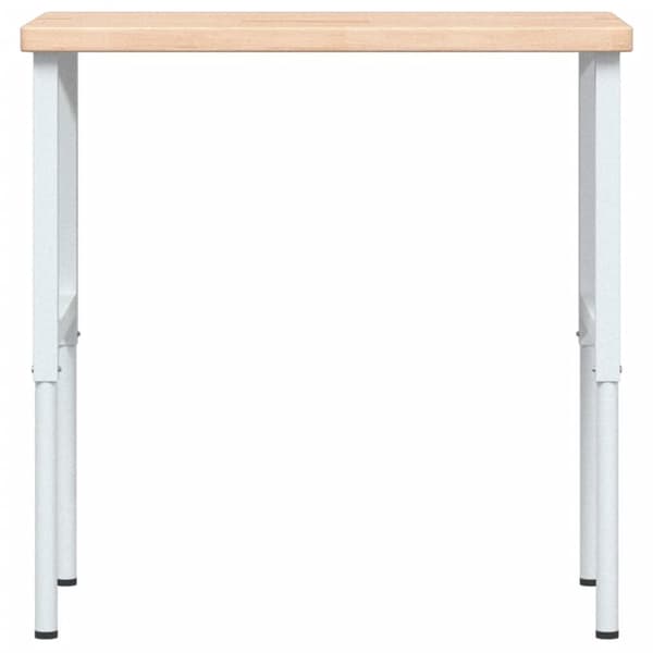 vidaXL arbejdsbænk 100x60x(73-99,5) cm massivt egetræ rektangulær