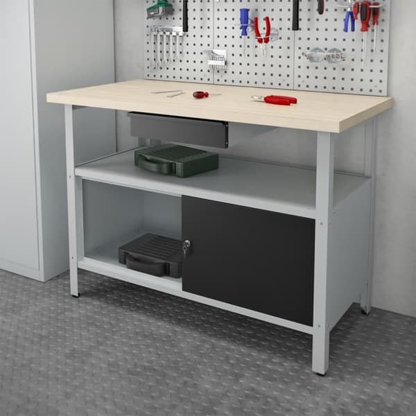 Verkstadsutrustning, arbetsbänk, verktygsskåp