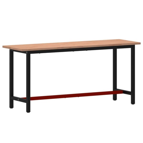 Arbetsbänk 180x55x81,5 cm massivt bokträ och metall
