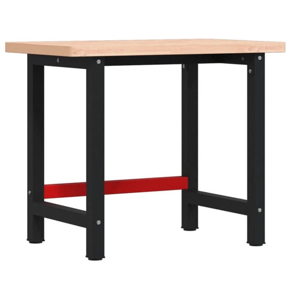 Arbetsbänk 100x60x83 cm massiv bok rektangulär