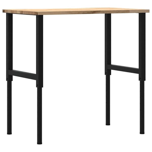 vidaXL arbejdsbænk 100x60x(71,5-98) cm massivt egetræ