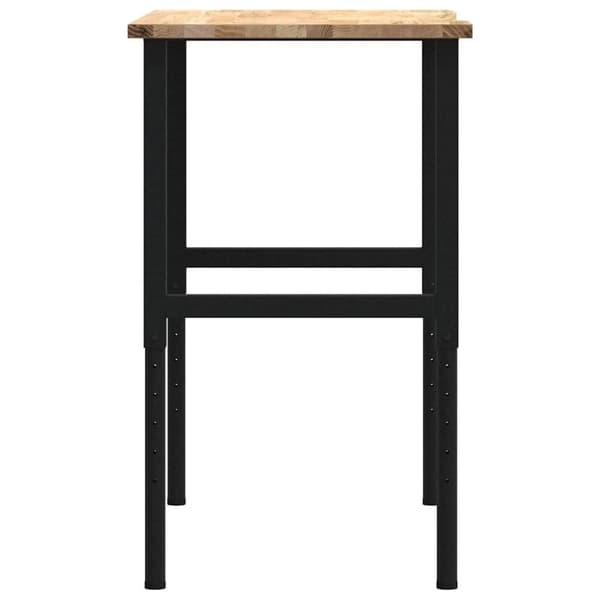 vidaXL Arbetsbänk 100x60x(71,5-98) cm massiv ek