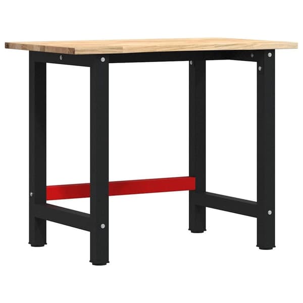 vidaXL Arbetsbänk 100x60x81,5 cm massiv ek