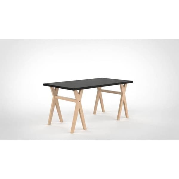 Nordlinger Alixx träbock 70x35x73 cm - Avtagbar FSC designfot - Maximal belastning 200 kg