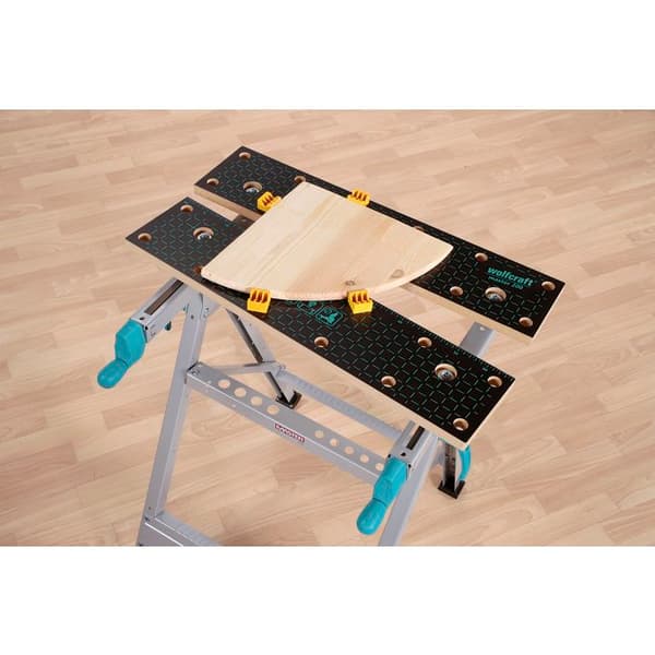Master 200 - Fällbar arbetsbänk - wolfcraft - Spännbord - Justerbar skiva - 6177000
