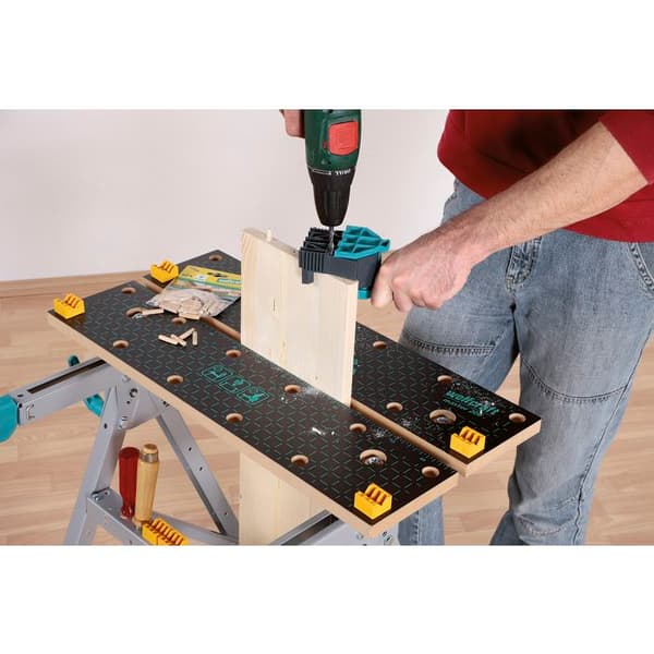 Master 200 - Fällbar arbetsbänk - wolfcraft - Spännbord - Justerbar skiva - 6177000