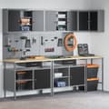 Miniatyrbillede 5 af 11: vidaXL Sæt af 9 Grå Stål Standard Højdejusterbar Hjørnebord