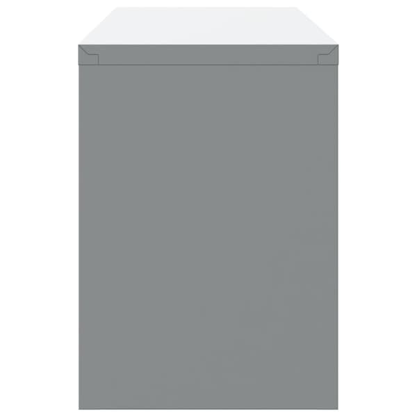 vidaXL Verktygsskåp Grå, Röd Kallvalsat stål 100 x 25 x 35 cm