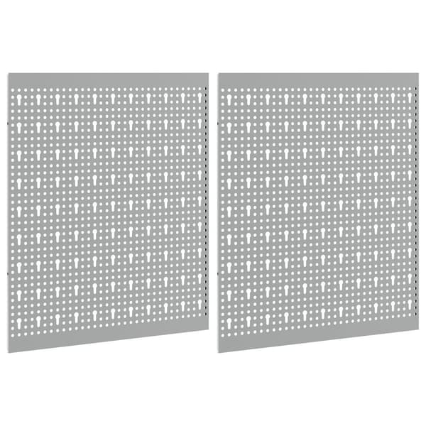 vidaXL Grå Stål 100 x 60 cm Verktygsorganisationspanel Rektangulär